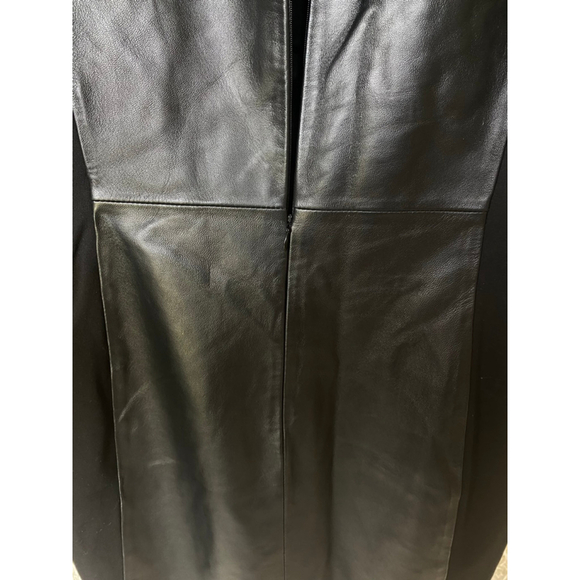 Jessica London Mini Dress Faux Leather Panel Modern Party Gala Event Summer Luxe - Picture 11 of 12
